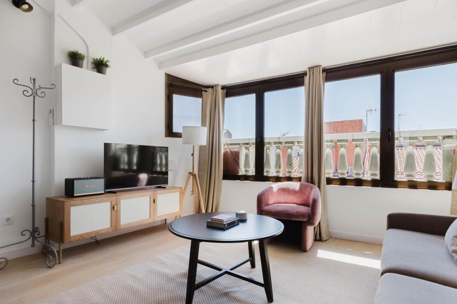 Apartament Blueground Galvany Furnished Penthouse Bcn-135 *