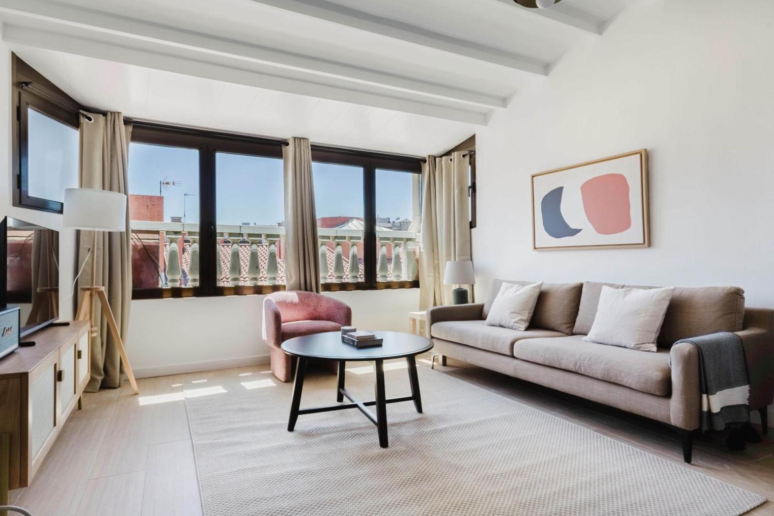 Apartament Blueground Galvany Furnished Penthouse Bcn-135